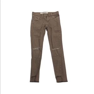 Divided Mauve Skinny Distressed Ankle Jeans